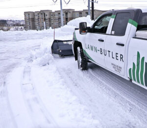 lawn butler winter truck plowing snow